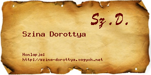 Szina Dorottya névjegykártya