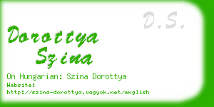 dorottya szina business card